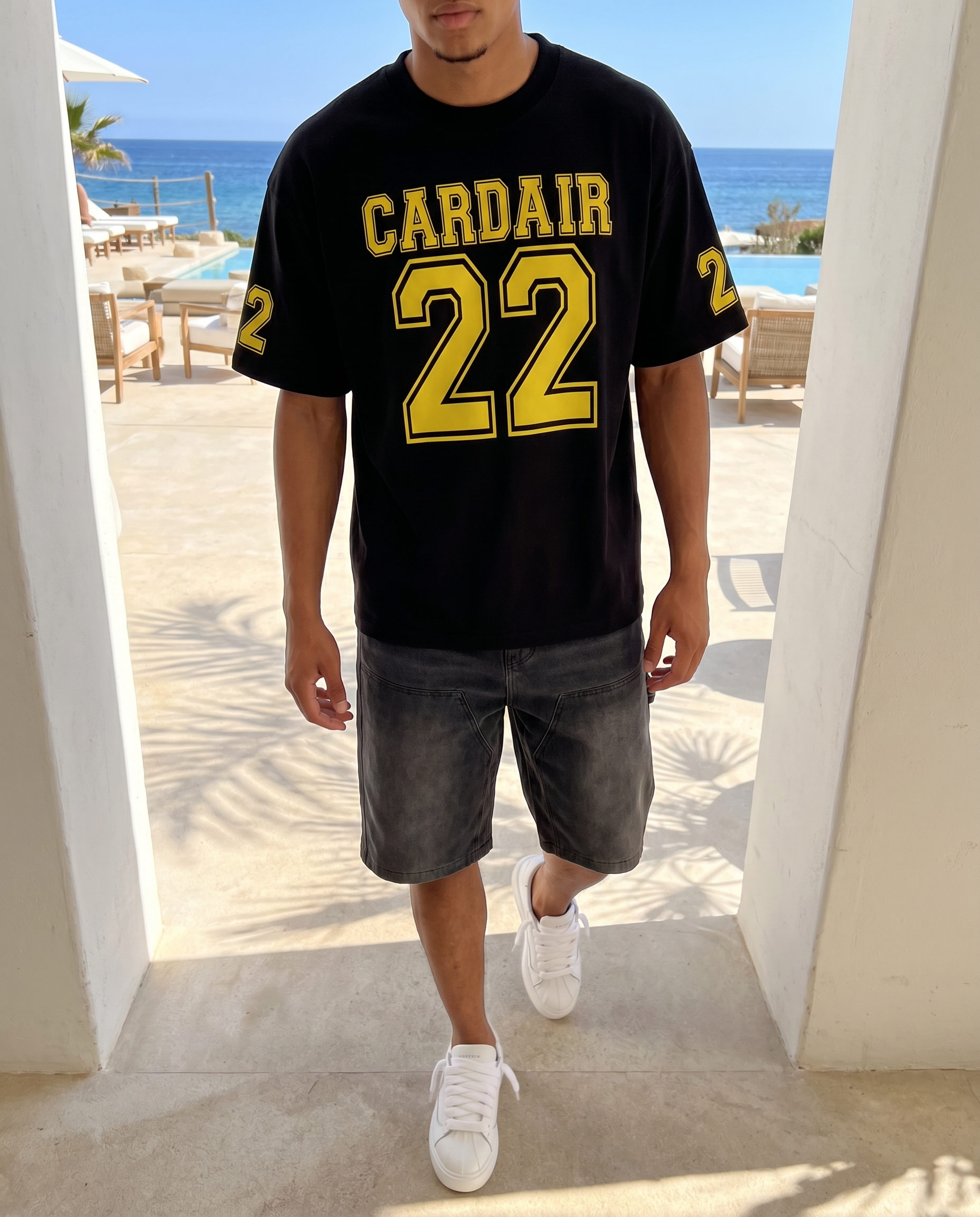 Cardair Varsity Black T-Shirt